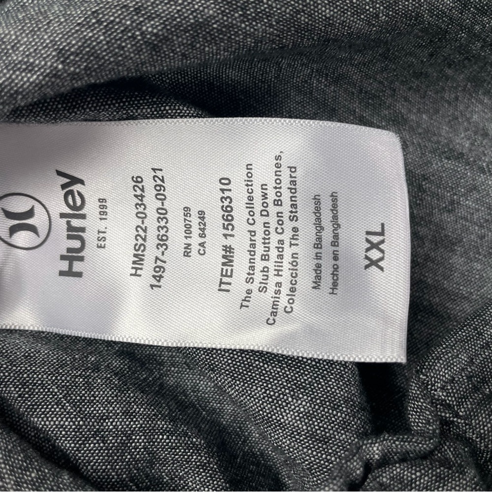 Men's Hurley‎ 100% Cotton Short Sleeve Button Down XXL - Picture 5 of 9